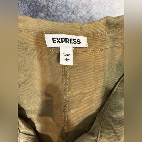 NWOT Express Brown Khaki Utility Sleeveless Top Shirt Blouse‎ L **NO BELT (A1) - Picture 6 of 8